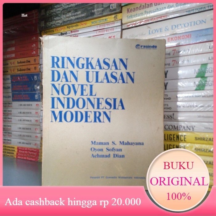 Buku Lawas RINGKASAN DAN ULASAN NOVEL INDONESIA MODERN Maman S M G Bekas Original