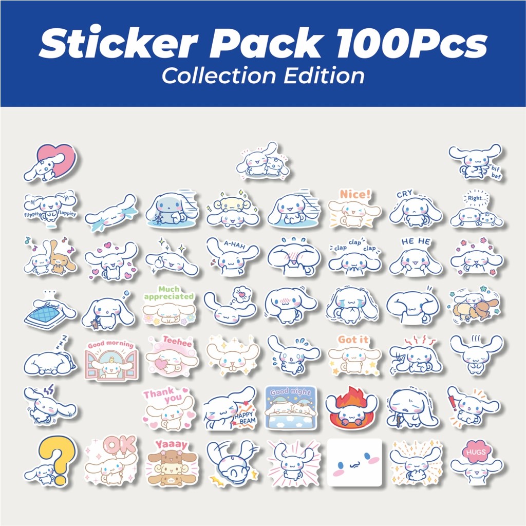

Hot Stiker Kartun Karakter Cinnamoroll Lucu Anti Air Stikers Berperekat Waterproof Sticker Decal Buat Motor Helm Buku Journal Koper Casing HP Laptop Botol Minum