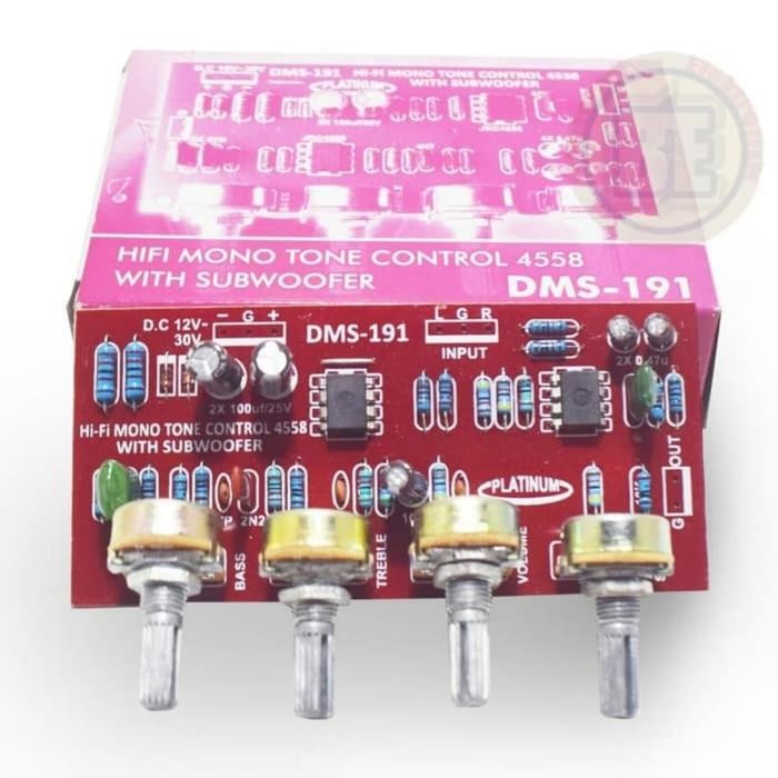 (BACA DESKRIPSI) Kit Tone Control Mono IC 4558 Plus Subwoofer Platinum DMS 191