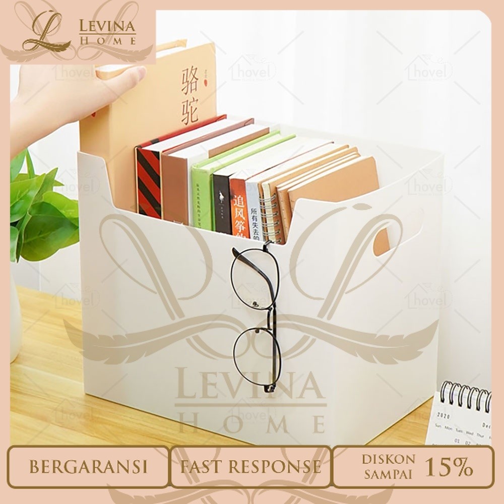 

Kotak Penyimpanan Dokumen Buku Majalah Alat Tulis Foldable Desktop Box Container Waterproof – Levina Home