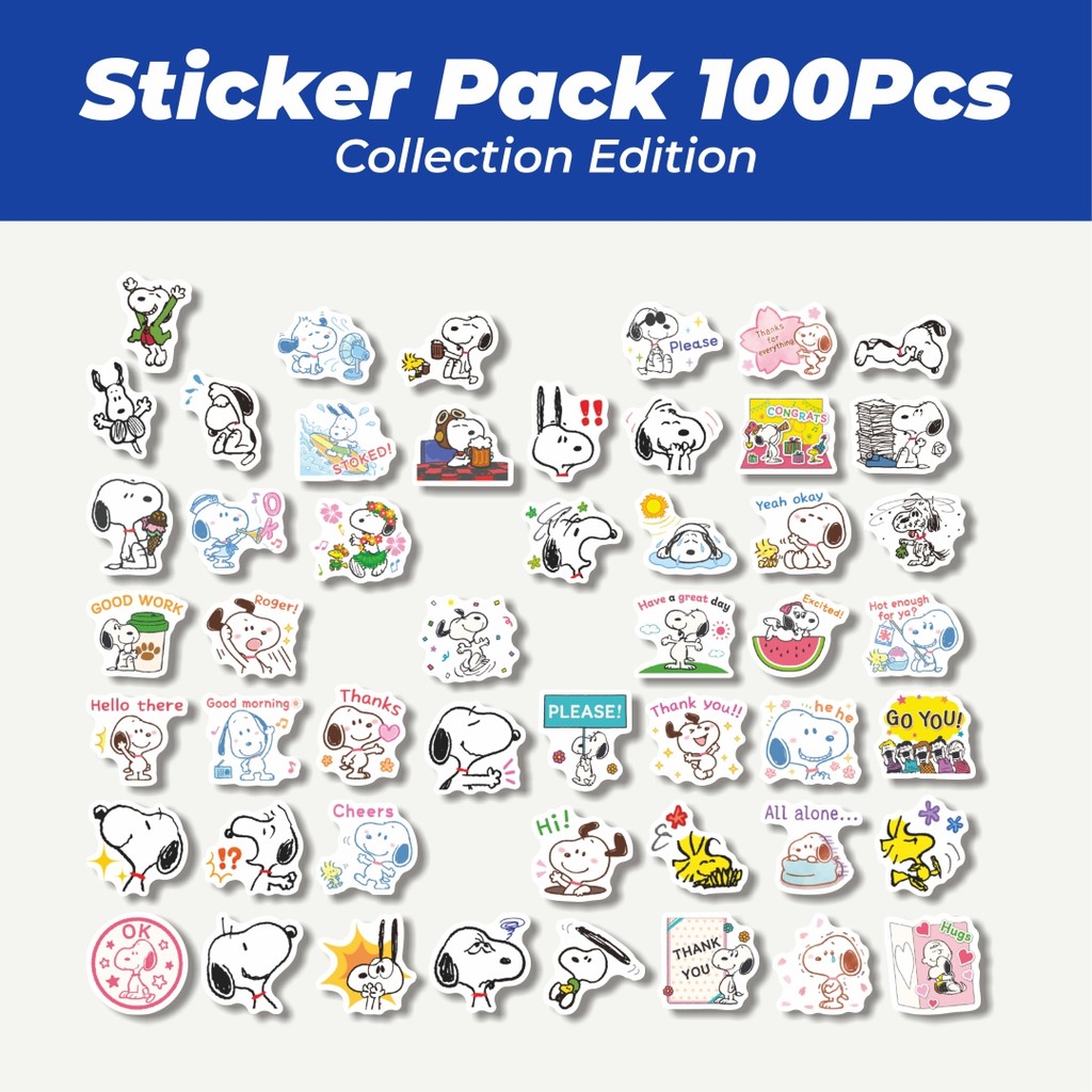 

Hot Stiker Kartun Snoopy V38 Lucu Anti Air Stikers Berperekat Waterproof Sticker Decal Buat Motor Helm Buku Journal Koper Casing HP Laptop Botol Minum
