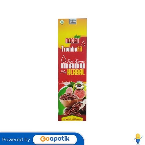 

Mecca Trombofit Sari Kurma Madu Plus Herbal Botol 470 Gram