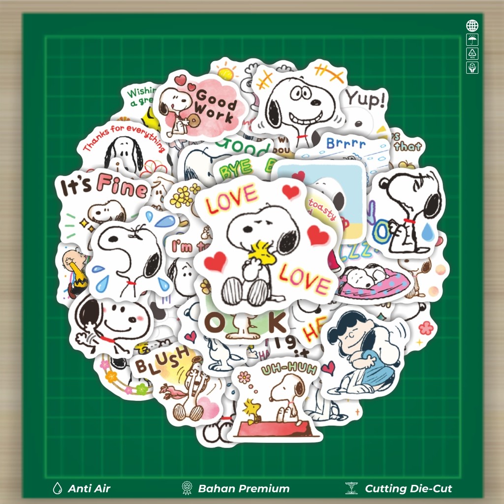 

HOT 50 PCS STIKER Stiker Kartun Snoopy V42 Stiker Fashion Cars Decal Dingin Kartu Album Custom Vinyl Anti Air- Sticker Aesthetic Buku Journal Koper Casing HP Tablet Laptop Helm Motor Botol Minum