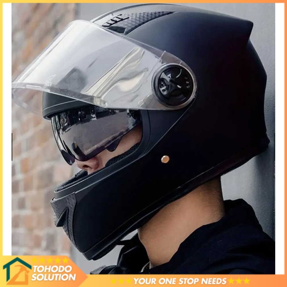 AXK Helm Full Face Motor Double Lens Anti Fog Motocycle Helmet - A557