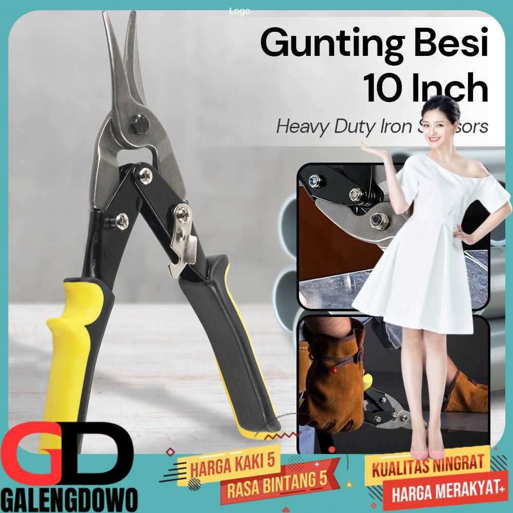 

XIAYIN Gunting Besi Flat Baja Heavy Duty Iron Scissors 10 Inch - W239