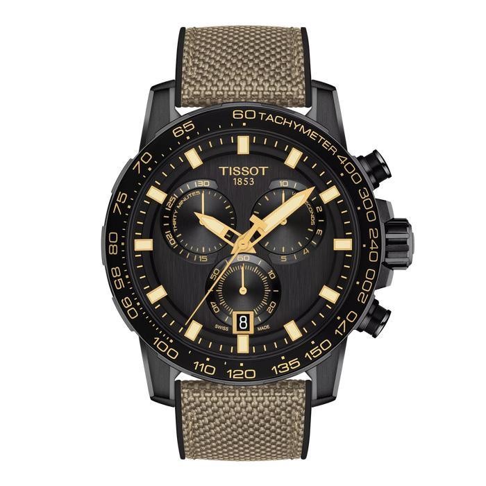 Tissot Supersport Chrono 45.5MM Quartz Watch Jam Tangan Pria Original T125.617.37.051.01 - Hitam Kre
