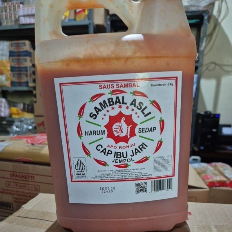 

Sambal Jempol Sambal Asli Cap Ibu Jari Jerigen 5 Kg