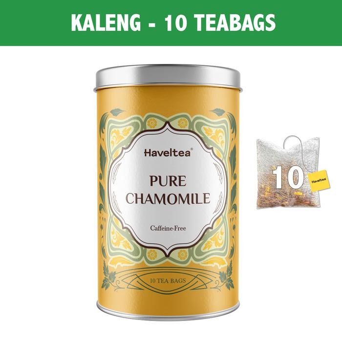 

PURE CHAMOMILE | Big Tin | Haveltea | Floral Tea | Sleep Anxiety Aid - Kaleng 10 TB Terlaris