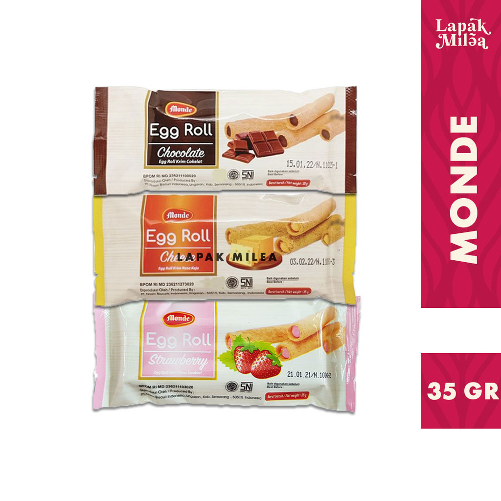 

Monde Egg Roll Chocolate Strawberry 35 gr