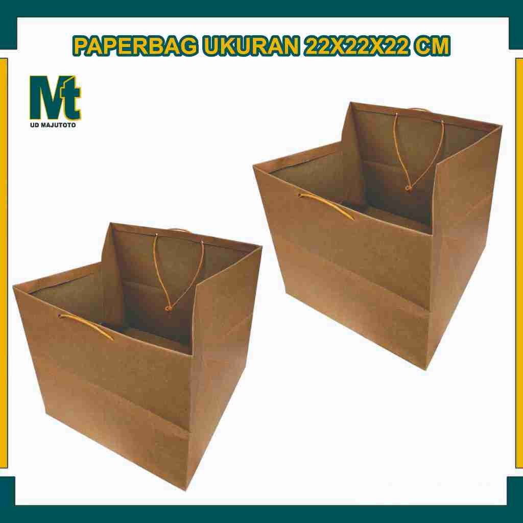

(PAKET 12 PCS) Paper Bag Ukuran 22x22x22 Cm / Tas Kertas / Tas Kado / Tas Souvenir