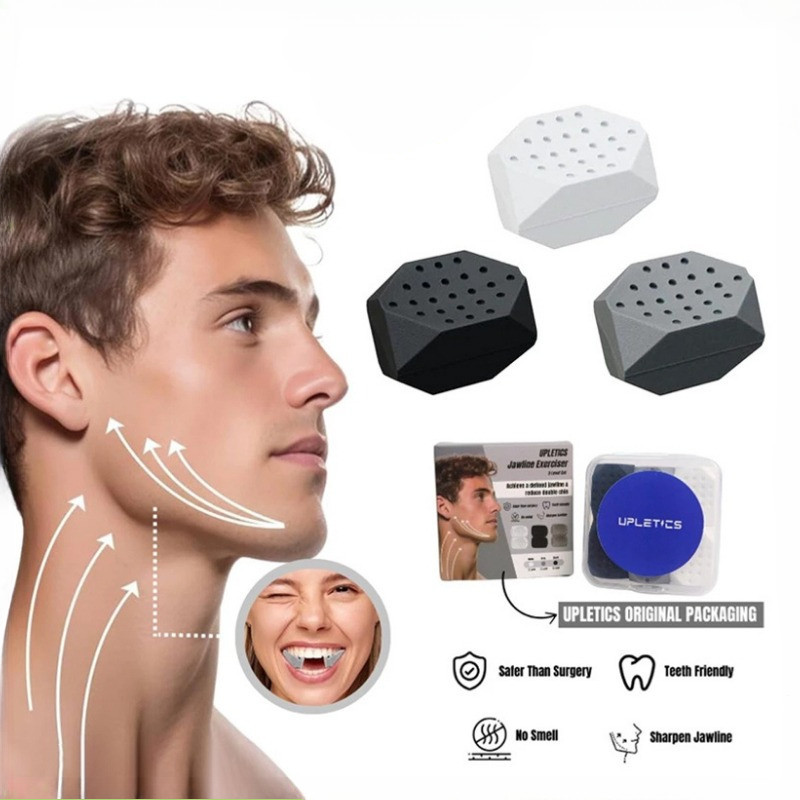 2PCSAlat Pengecil Rahang Pengecil Pipi Latihan Rahang Beauty Tool Kit Silikon Jawline