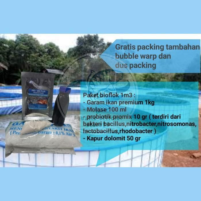 Paket bioflok 1m3 tanpa garam / pake bioflok 1m3 / paket bioflok / probiotik bioflok / molase / prob