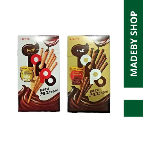 

SNACK LOTTE TOPPO VANILLA COCOA COKLAT BISKUIT STIK 204 GR