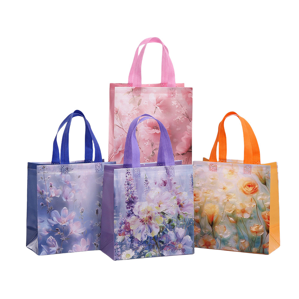 

LPZHI watercolor floral gift wrapping bags for sweets luxury designer bags spring flower tote birthday gift candy treat for kids