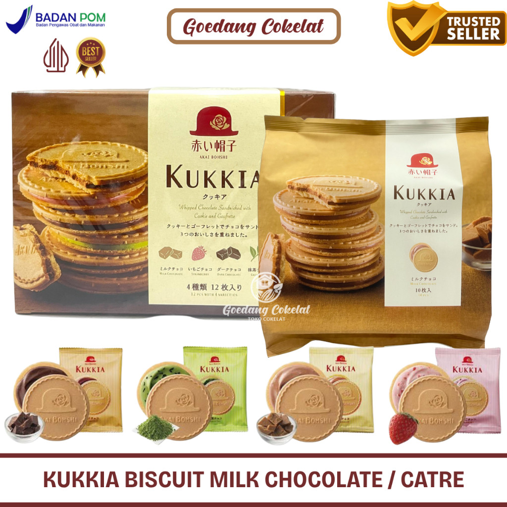 

Kukkia Milk Chocolate Cookies Snack Impor Jepang Isi 12 Pcs Green Tea Catre Assortment