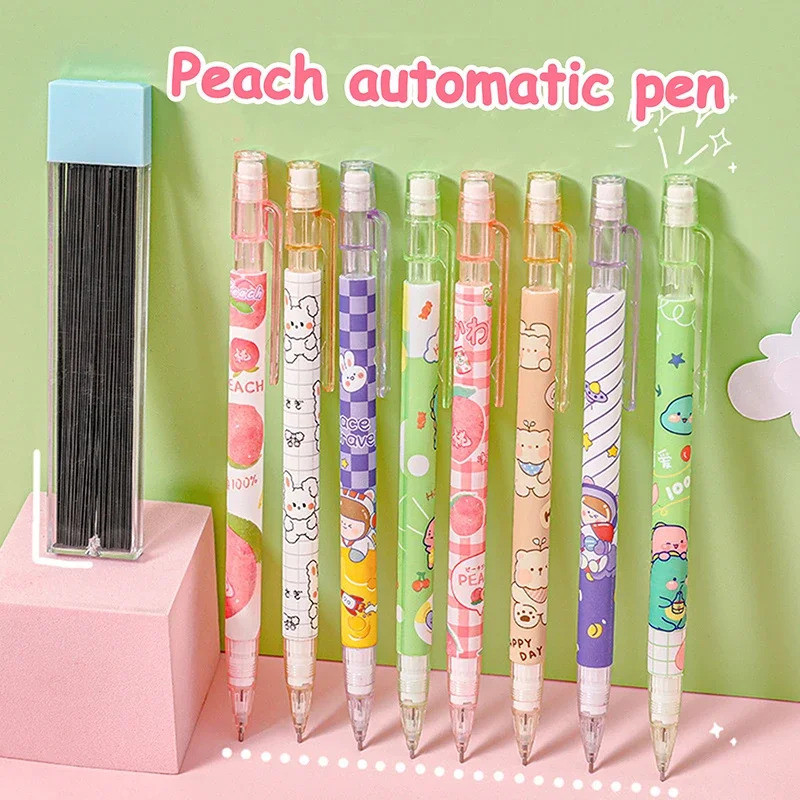 

Kawaii Mechanical Pencils (5pcs, 0.5mm) - Cute Automatic Writing Tools with Erasers, Perfect for Students & Office Supplies