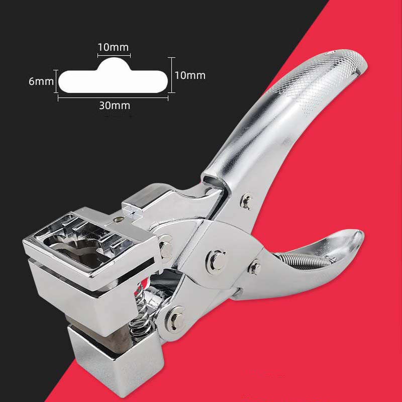 

Free Shipping T Shape Hole Punch Slot Cutter Paper PVC Card Tag Puncher Pliers DIY Punch Tool Office Badge Paperboard