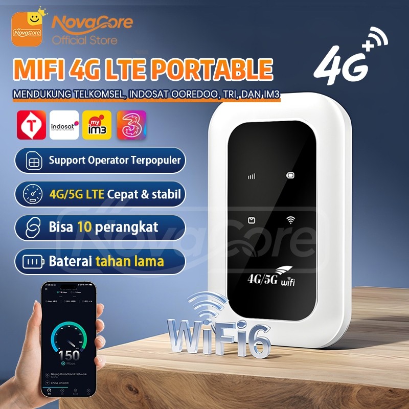 Modem WiFi 4G LTE Portable Router Mini | Mifi Hotspot WiFi Saku 150Mbps | Bisa Semua Kartu SIM | Int