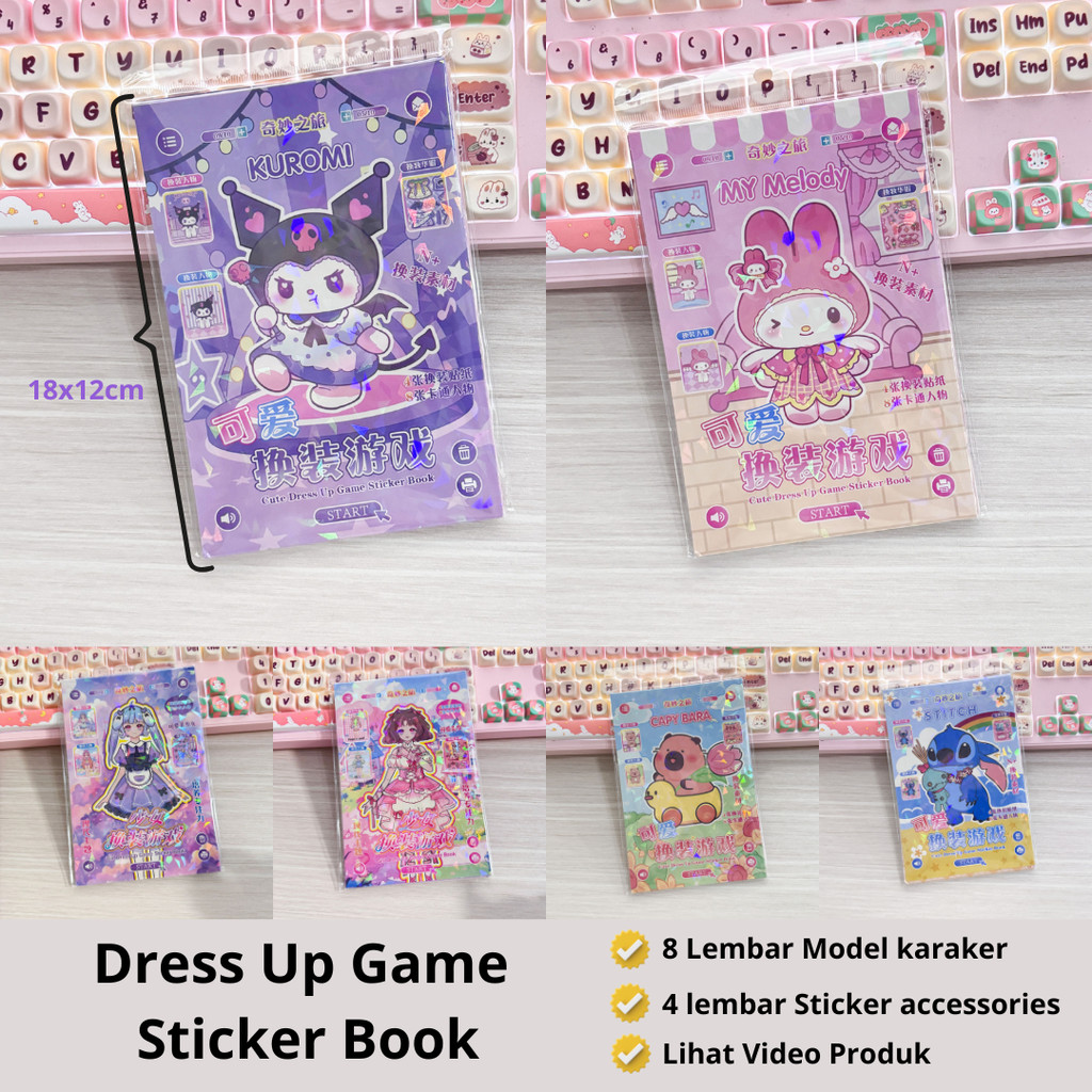 

Mainan DIY Sticker Make Up Wajah Quiet Book Sticker Edukasi Anak Sticker Dress Up Book Princess