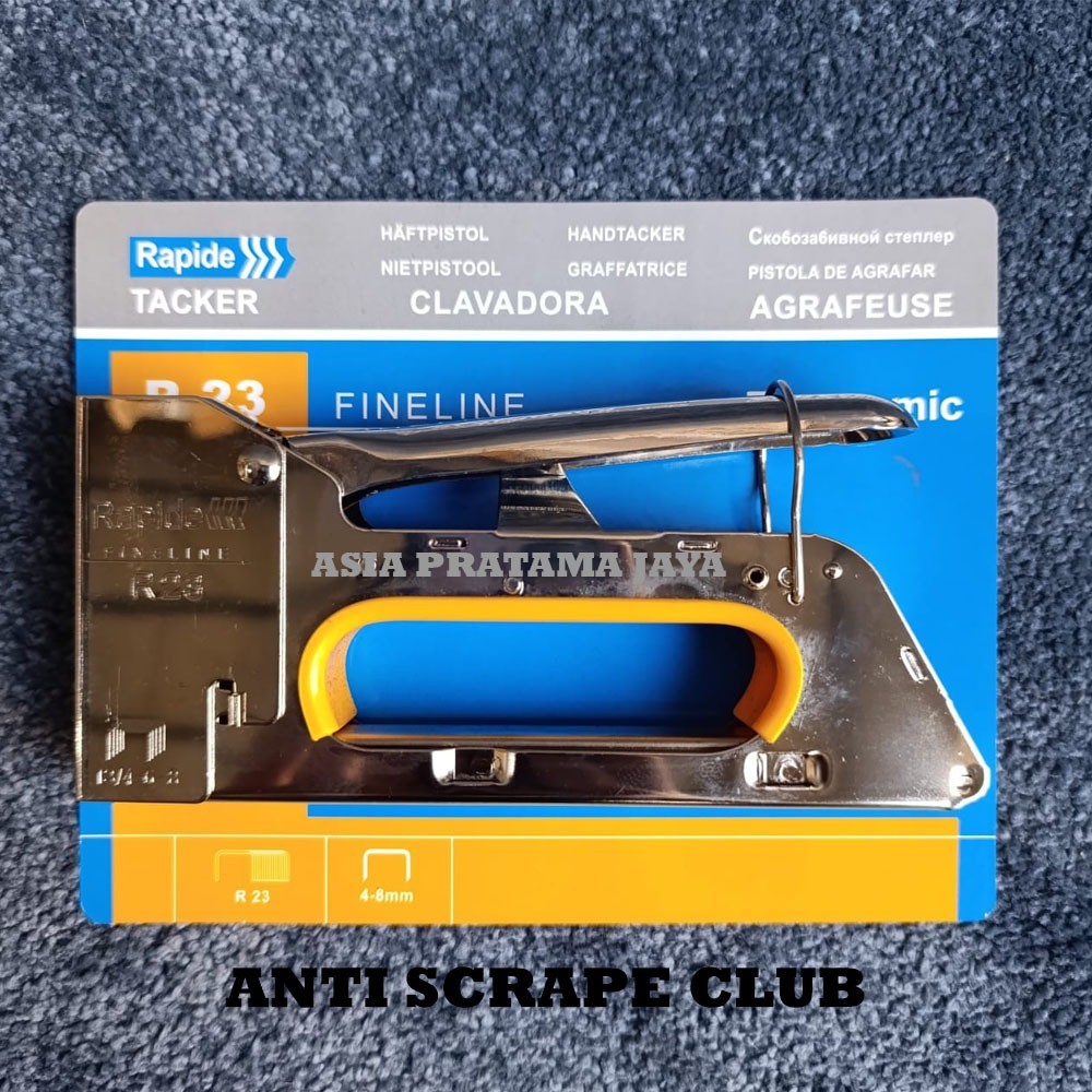 DIJAMIN ASLI RAPIDE Staple Stapler Gun Tacker R23 - Staples Hekter Gun Tembak Manual (untuk Pengerja