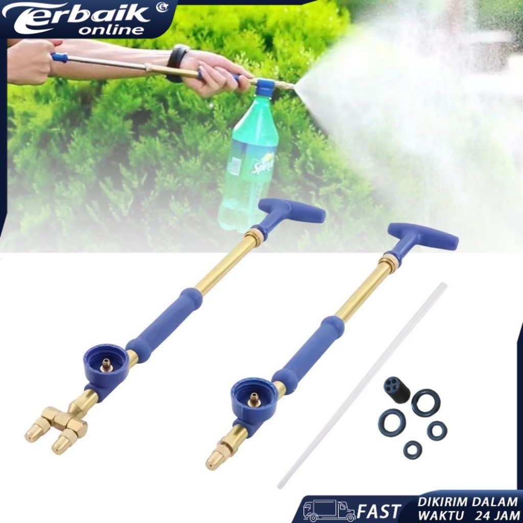 Kepala Sprayer Kuningan 2 Nozle - Hand Pump Semprotan, untuk Air Mandi Burung dan Tanaman