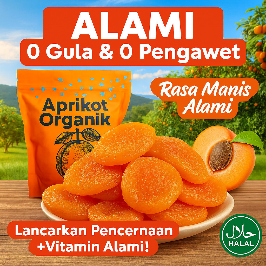 

⚡Pengiriman 24 Jam⚡Aprikot Kering 250 Gram / Dried Apricot Premium Organic Paradise/Tiada Bahan Tambahan Aprikot Kering Berkualiti Tinggi/Cemilan Sehat/Buah Kering Halal