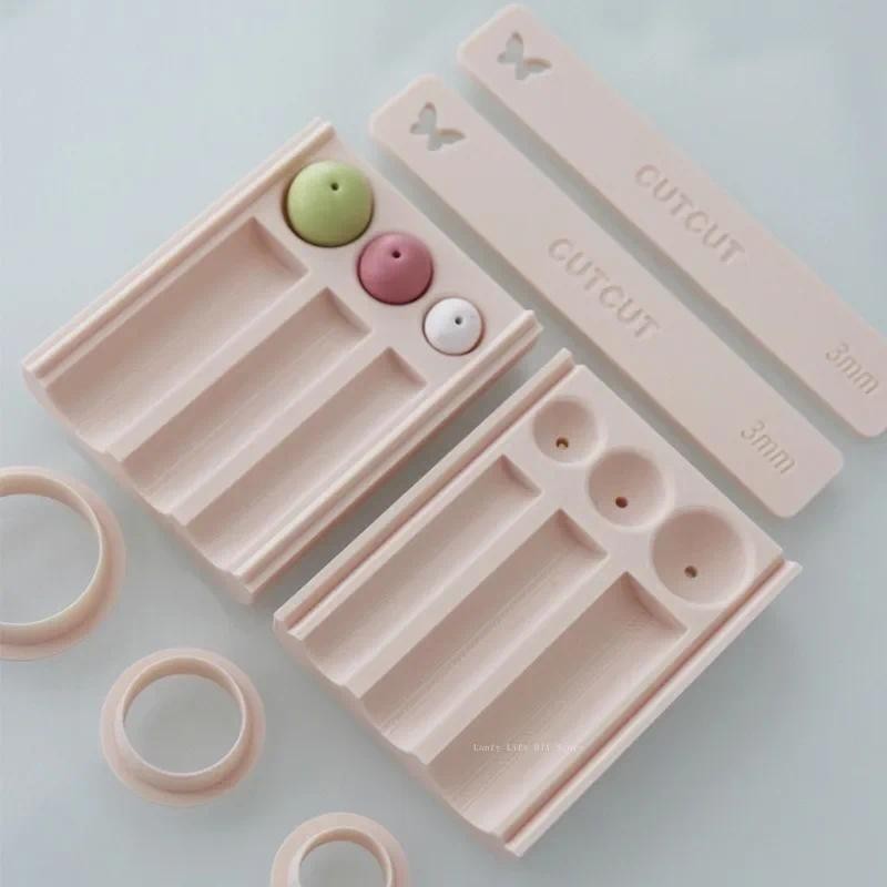 10/12/15mm Polymer Clay Bead Roll Round Ball Polymer Clay DIY Ceramic Earring Pendant Jewelry Making