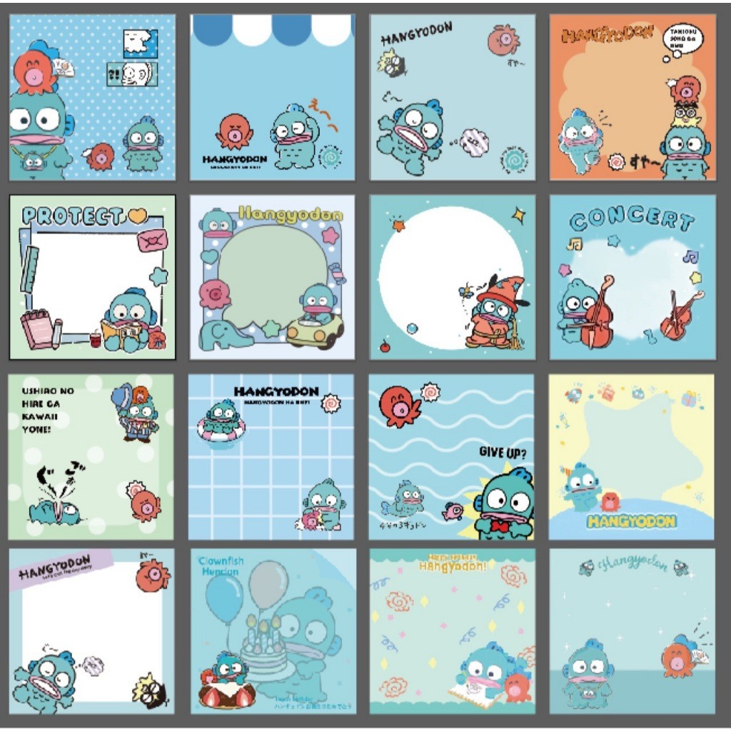 

{Hangyodon} Sticky Note Mini Lucu dan Menarik Bahan Premium Karakter Hangyodon (Random) by Kakabicam
