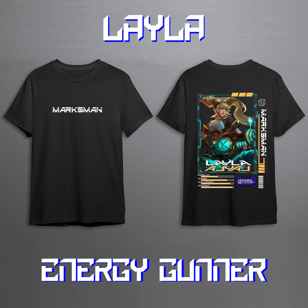 KAOS HERO MOBILE LEGEND LAYLA MARKSMAN SKIN KEREN//KAOS ML//KAOS MOBILE LEGEND//KAOS LAYLA//KAOS LAY