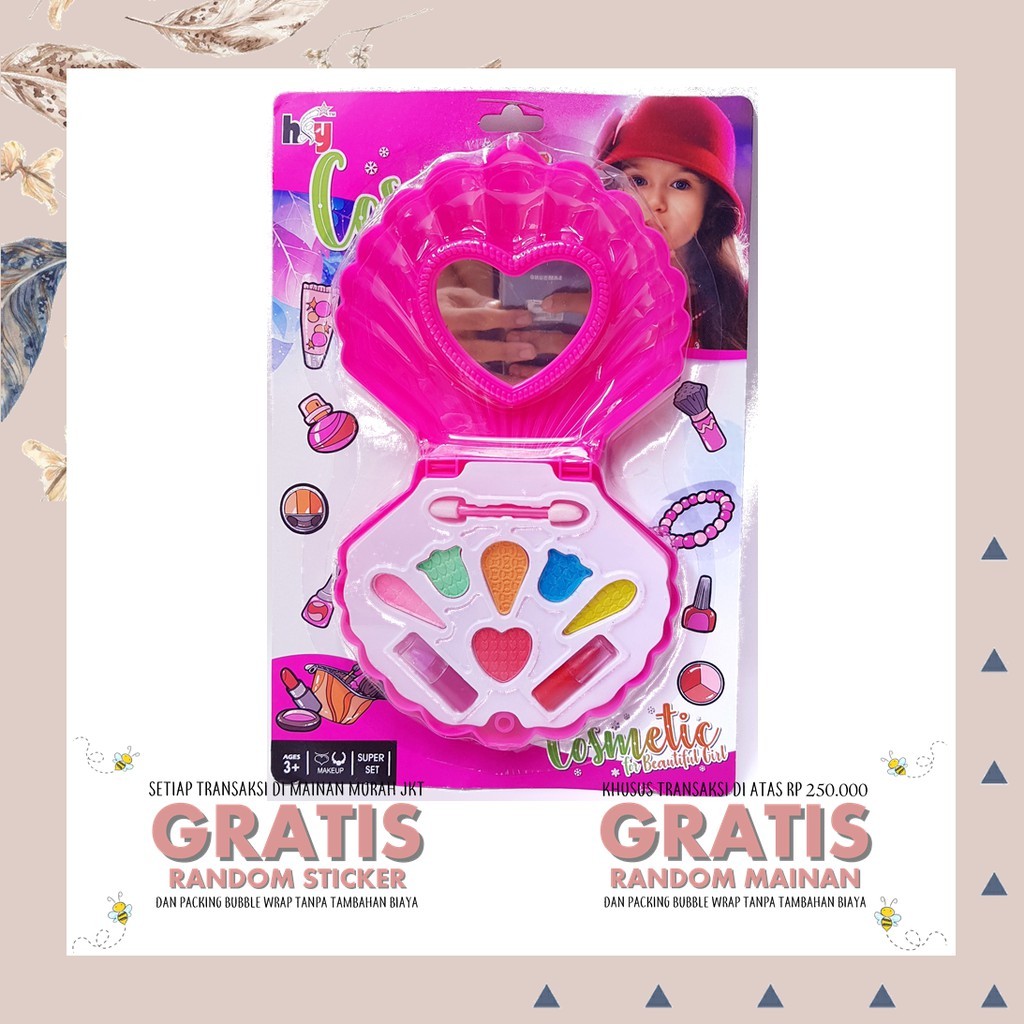 MAINAN MAKE UP KERANG KOSMETIK MAINAN ANAK PEREMPUAN MAINAN DANDAN KOSMETIK