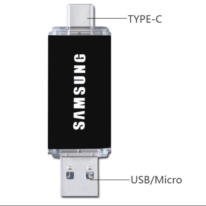 Flashdisk Samsung 2 in 1 OTG Type C USB 3 Flash Drive 2TB 1TB - Hitam, 1TB