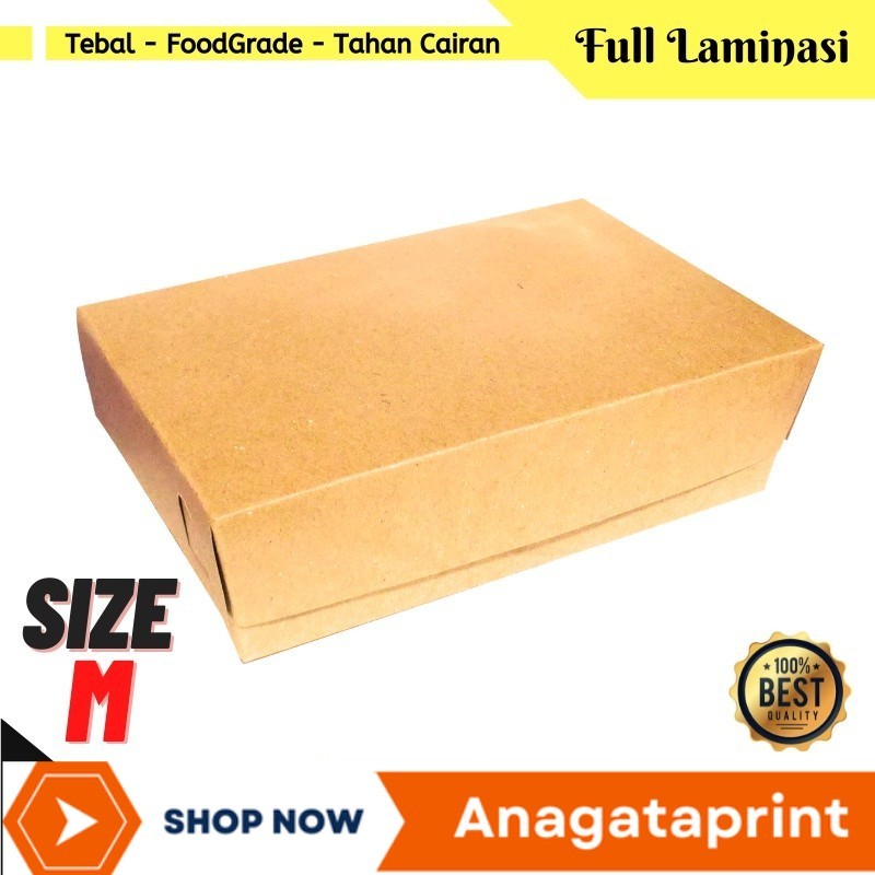 

Paper Lunch Box M / Lunch Box Paper / Paper lunch Box Kraft /Kemasan Lunch Box / Kemasan Ayam Geprek