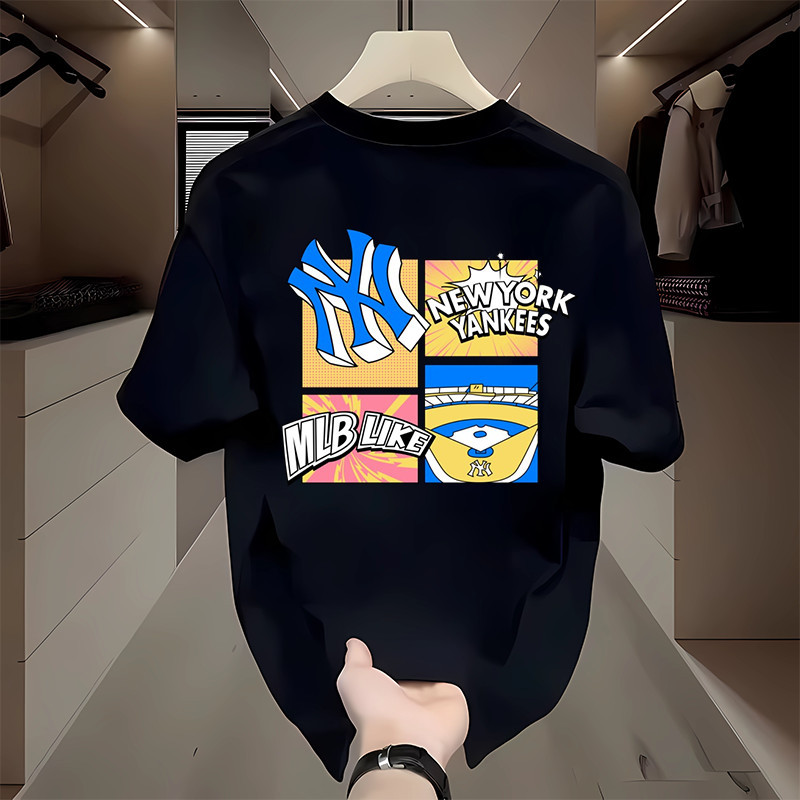 【Kaos katun】 kaos NY Kaos lengan pendek original 100% Pria Wanita  Unisex Kaos Cotton Heavyweight