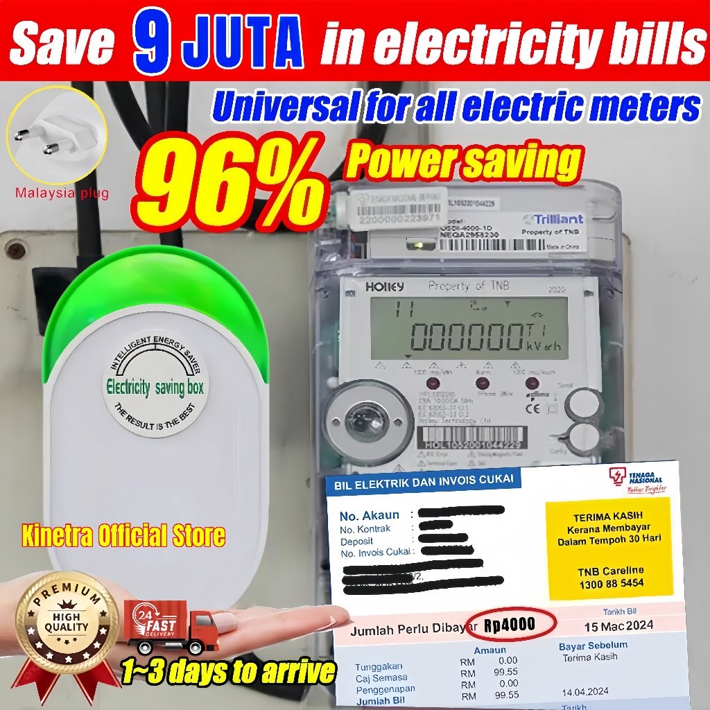 Alat penghemat listrik hemat daya 99% box meteran listrik token Electricity power saver Berlaku untu