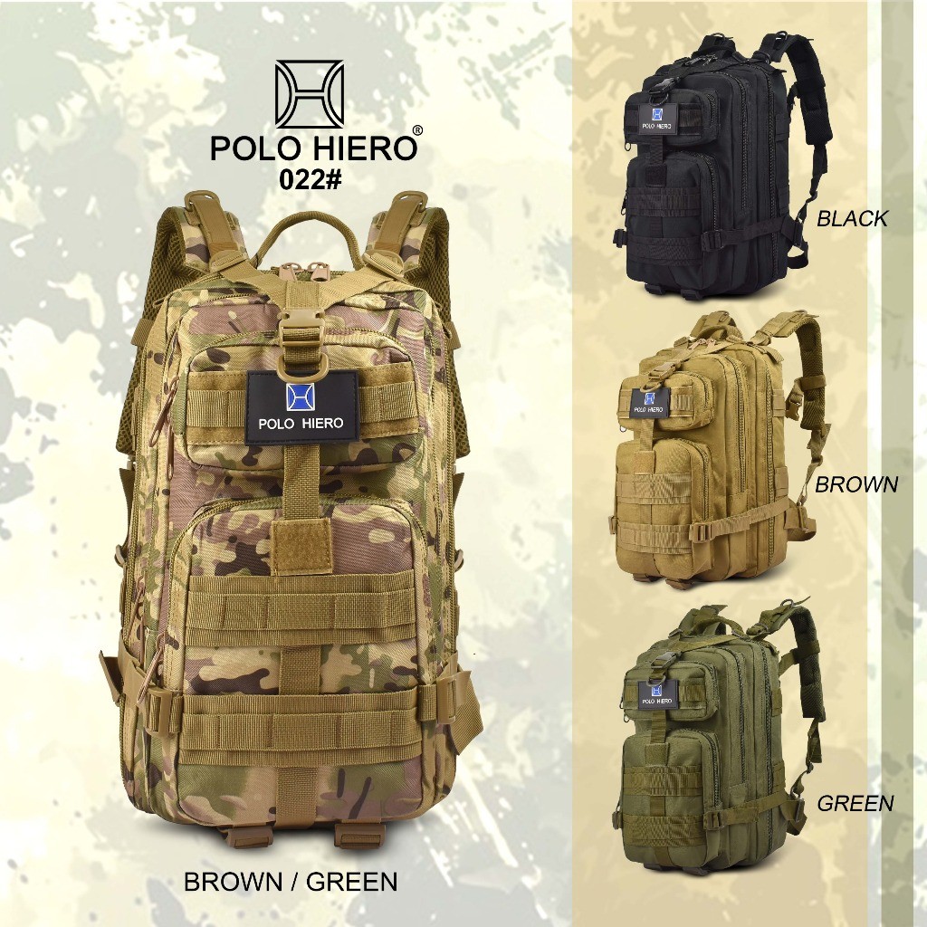 Polo Hiero Tas Ransel Polo Hiero 022 Tas Backpack Pria Tas Ransel Army Outdoor