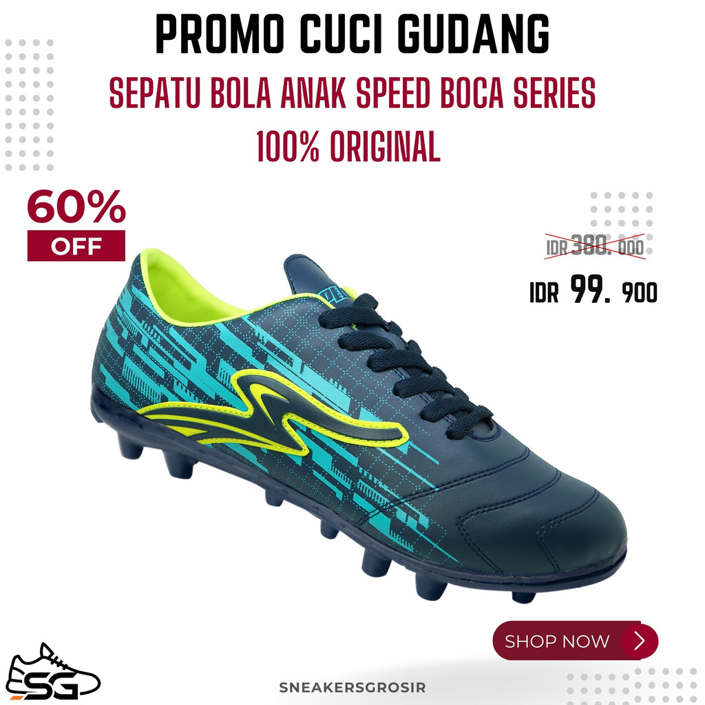 Sepatu Bola Anak BOCA Speed Series 100% ORIGINAL | SEPATU BOLA Anak 35