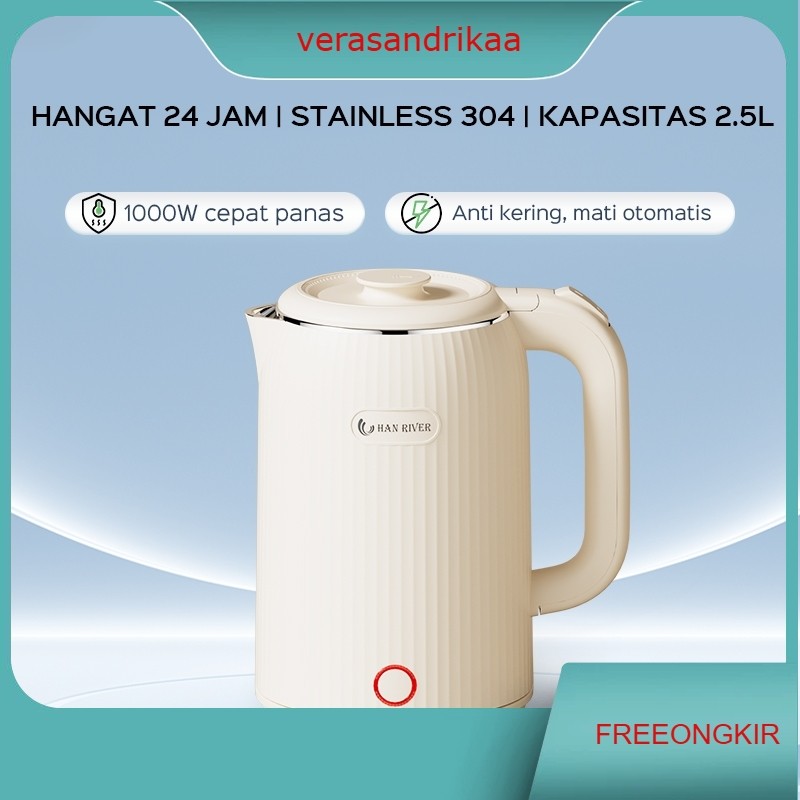 2.5L Teko Listrik Teko Pemanas Air Listrik 304 stainless