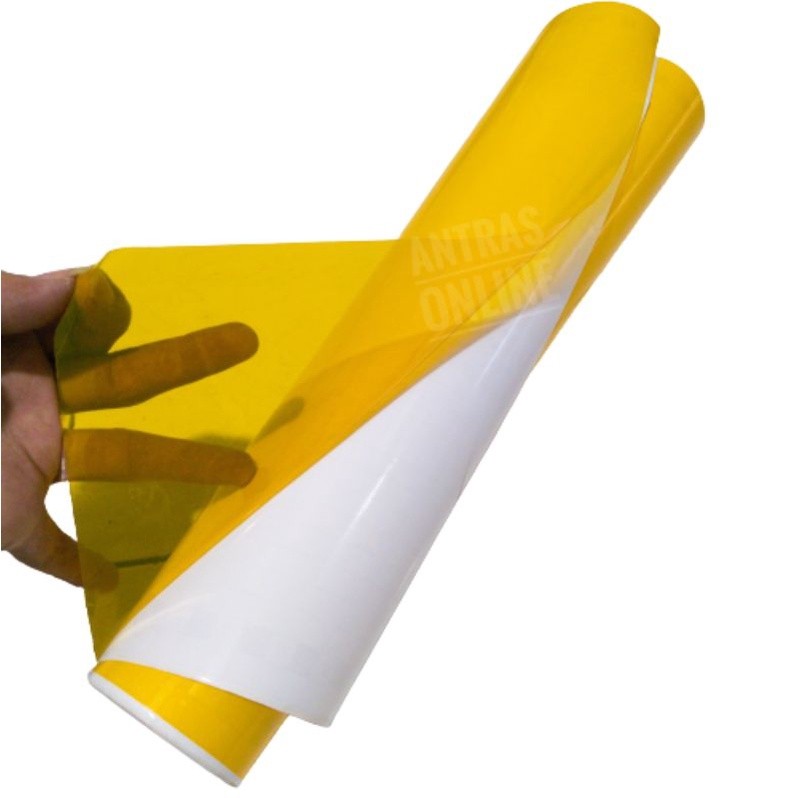 Stiker skotlet transparan kuning glossy mengkilap - sticker motor mobil aquarium - Skotlet Warna kun