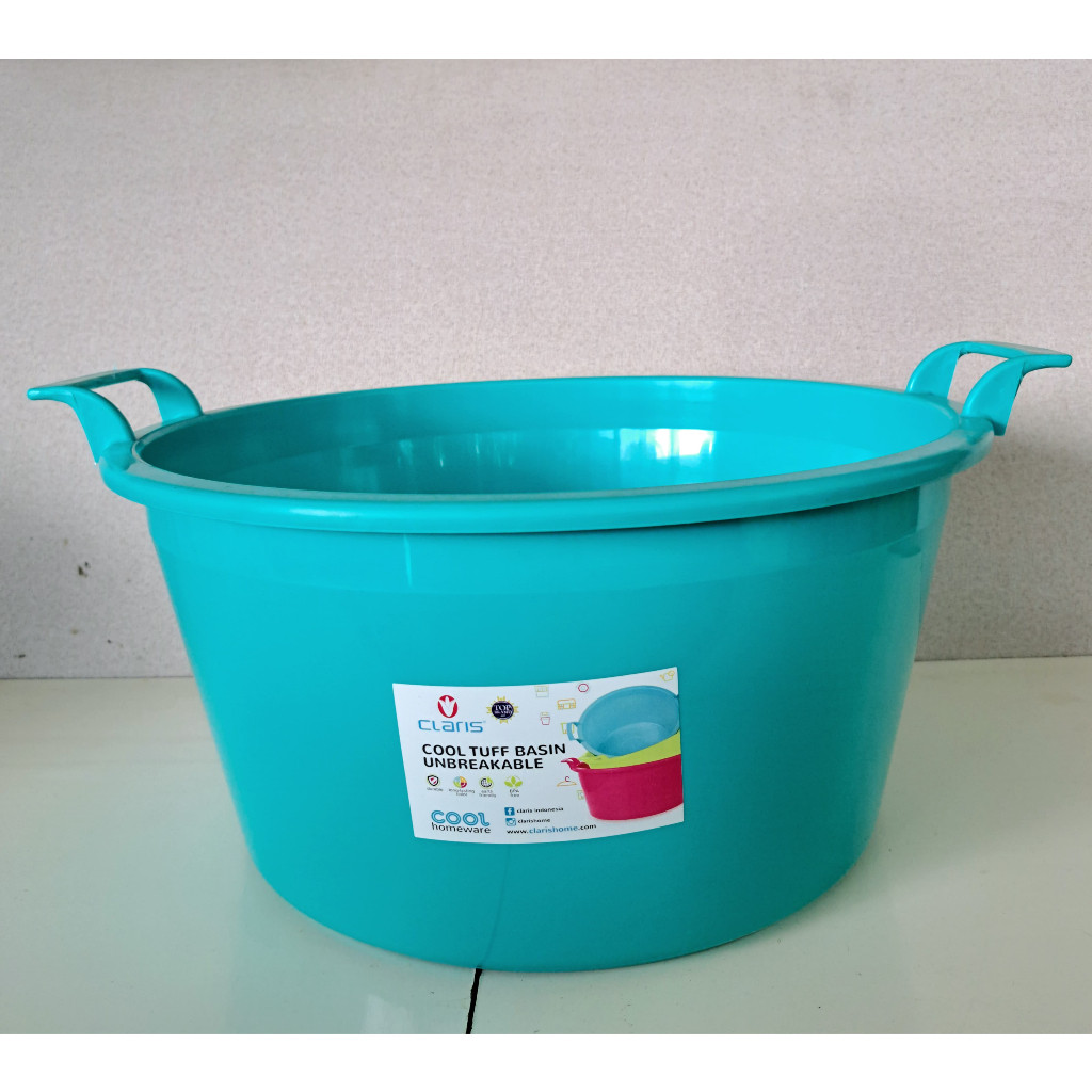 Baskom Plastik Besar Anti Pecah 18L Claris Baskom Anti Pecah TUFF 3252