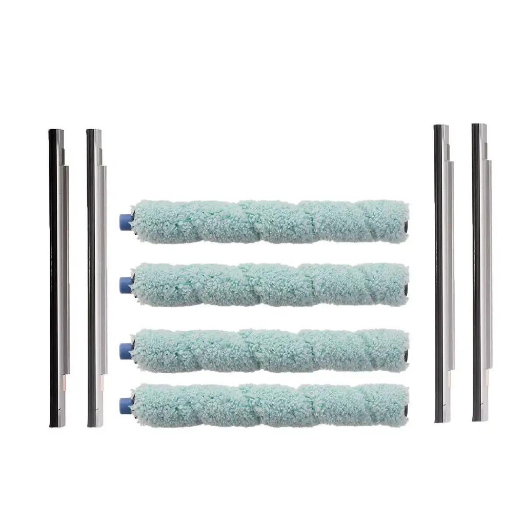 4/8PCS Floor Washing Robotic Cleaner Main Brush & Scraper Replacement for ilife W400 Floor Washing R
