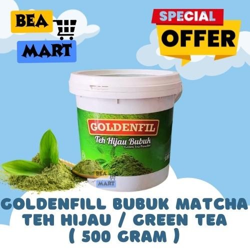 Goldenfill Matcha Green Tea Powder 250gr 500gr | Bubuk Teh Hijau Untuk Kue & Minuman Repack 250 500 