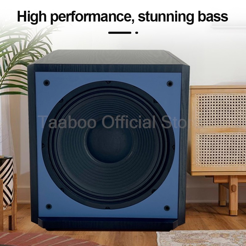 12/10 Inch Active Subwoofer Speaker High Power HiFi Fever Wooden Subwoofer Home Theater Audio Sound 