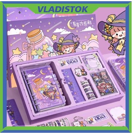 9in1 Diary Kit Set - Buku Journal Agenda Set Aesthetic - Kado Ulang Tahun Valentine - Buku Jurnal - 