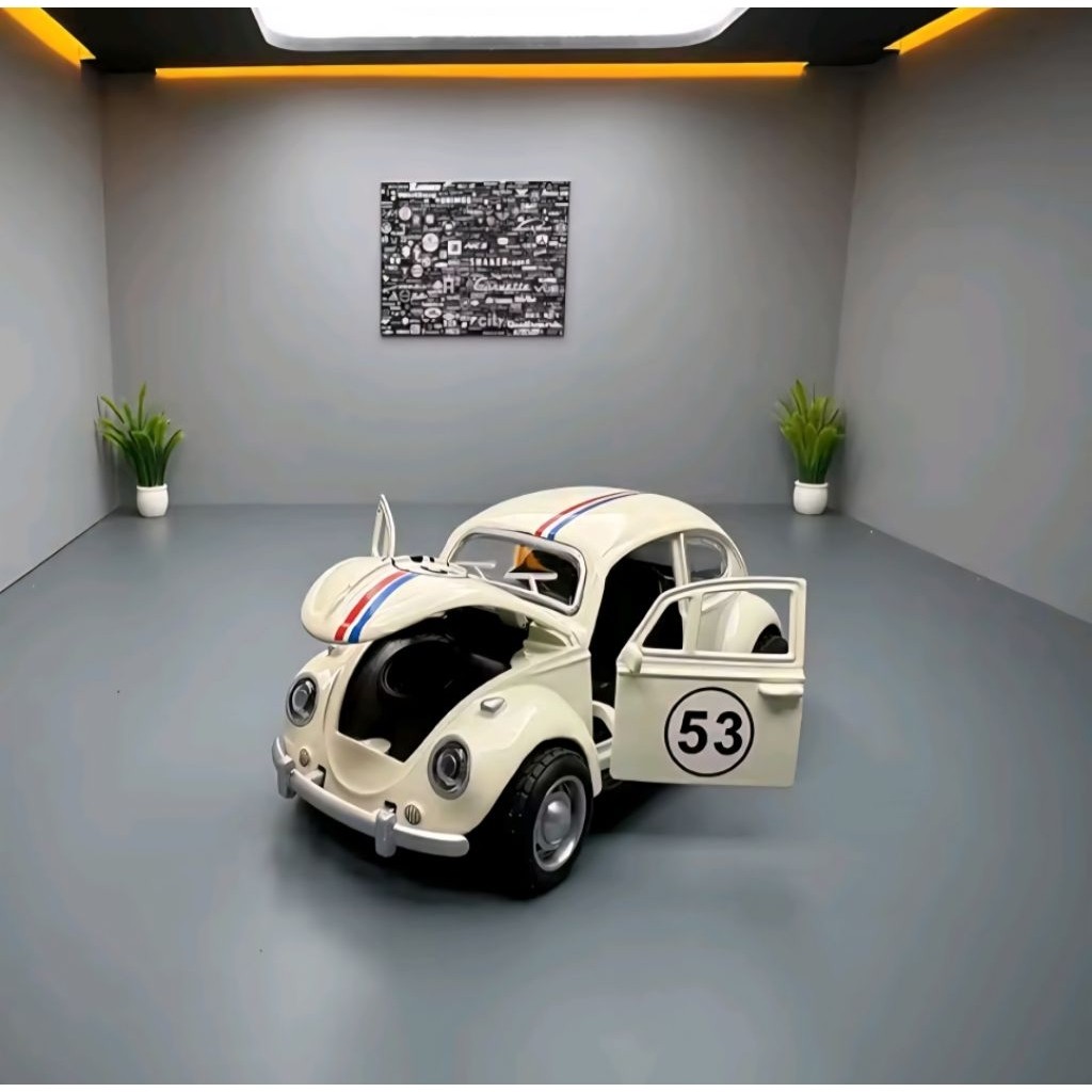 Miniatur Diecast Mainan Mobil Mobilan VW Beetle Kodok Mini Cooper Klasik