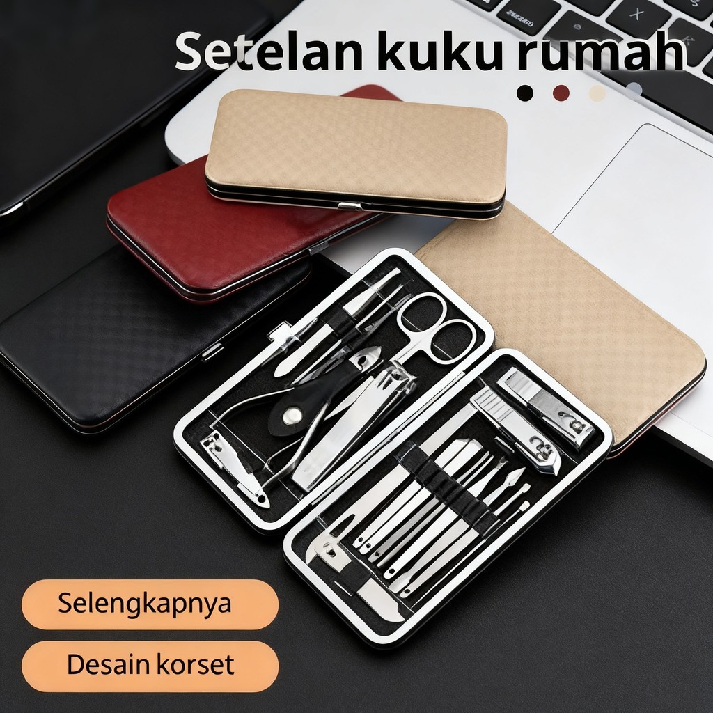Perawatan Kuku Gunting Set 19 Alat Premium Pemangkas Kuku Gunting Kuku Lengkap