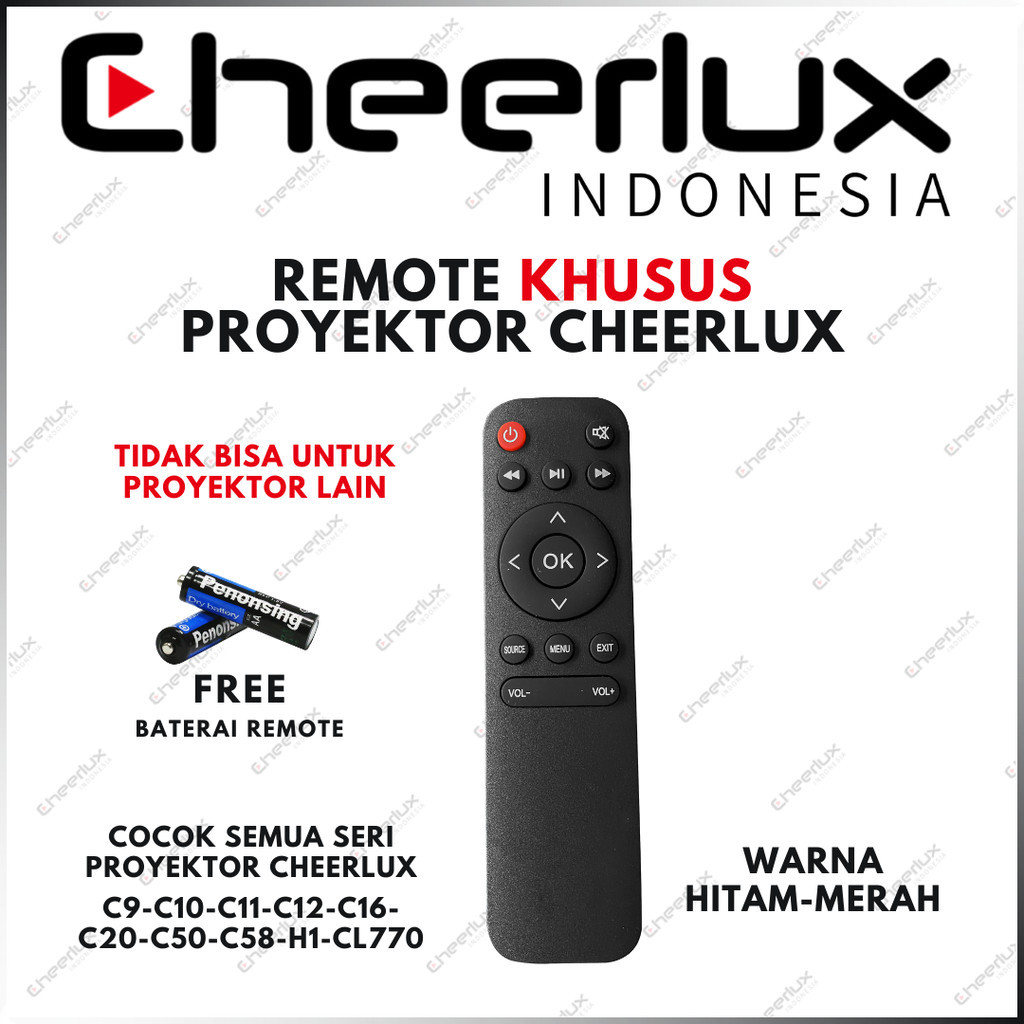 CHEERLUX INDONESIA | Remote Proyektor Cheerlux Universal Khusus Type Cheerlux