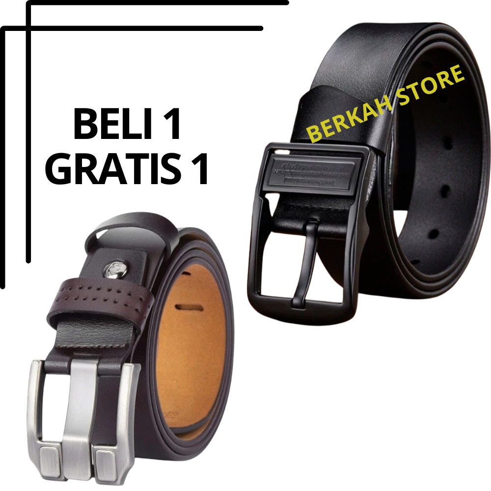 BERKAH STORE ABADI TOBEX BELI1 GRATIS 1 -Gesper Tali Ikat Pinggang Pria Distro Impor Import Sabuk Ce
