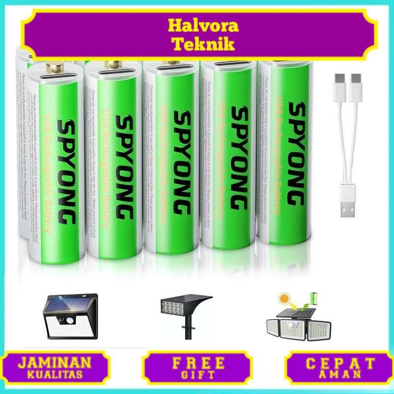4pcs Battery Rechargeable AA - AAA 1.5V / Type-C USB Rechargeable Lithium Battery Charge / Baterai C