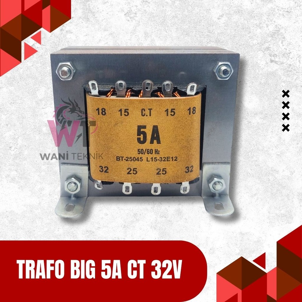 Trafo BIG 32V 5A CT - Power Supply Transformer Center Tap 160W