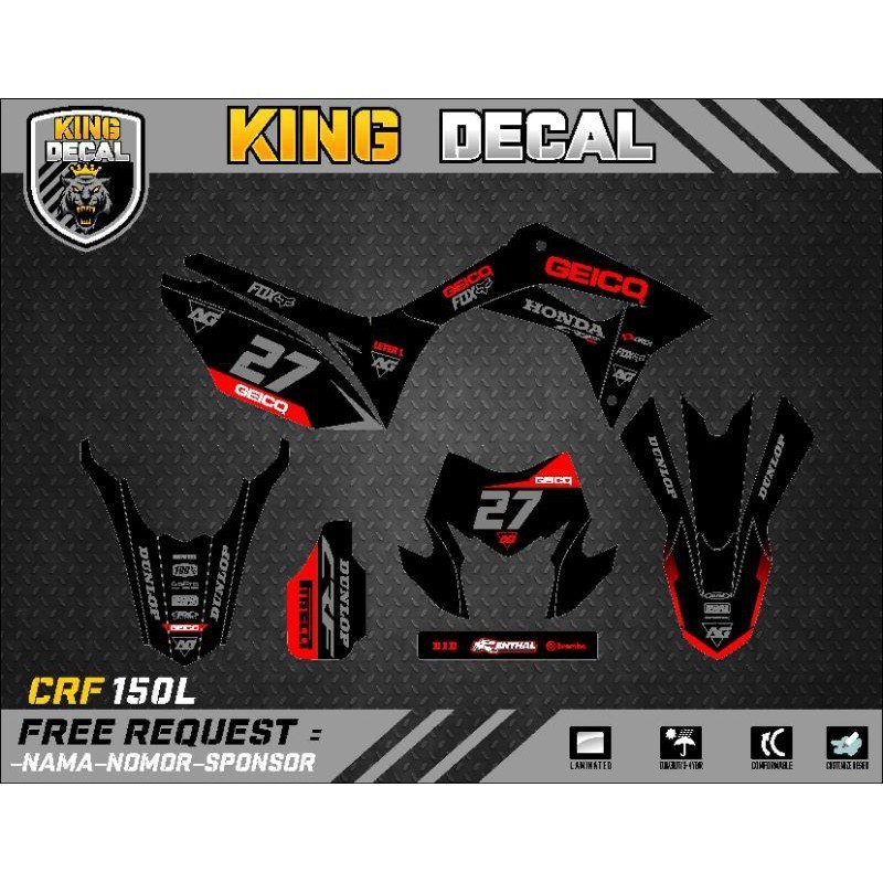 DEKAL / DECAL   CRF 150L FULL BODY